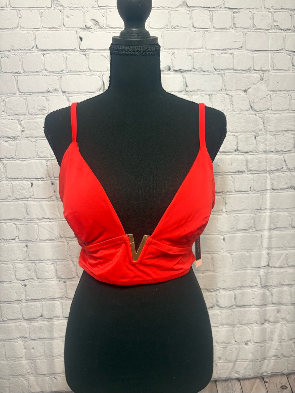 Victoria's Secret Red V-Plunge Bikini Top & Bottoms